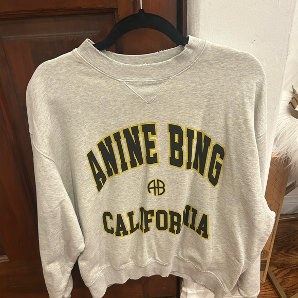 Anine Bing Gray and Yellow Sweater - Picture 2 of 4